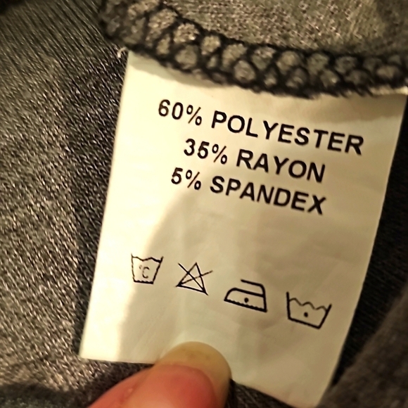 Amazon Tunic with Cut out Neckline & Twist Knot Black, Blue & Gray. 2XL EUC - Picture 9 of 9